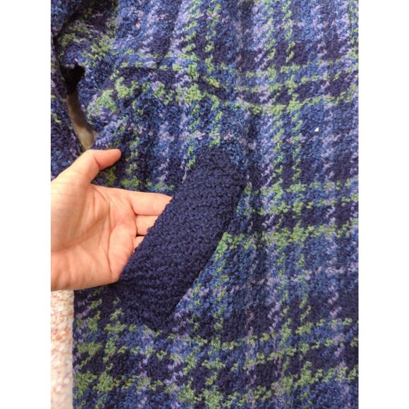 Boyne Valley Weavers Size S Womens Blue Green Plaid Zip Coat Jacket Ireland - Picture 9 of 11
